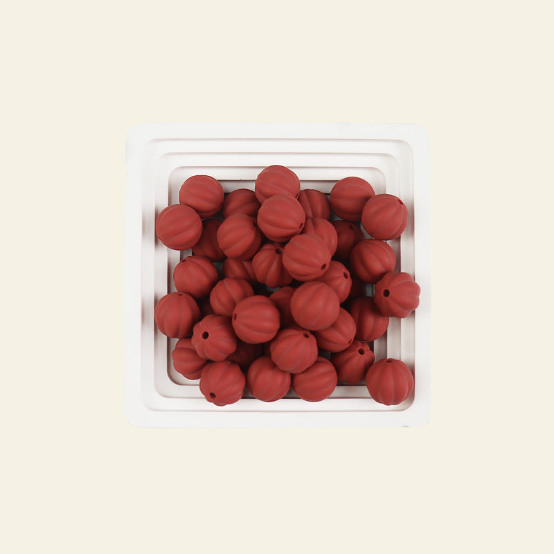 Wholesale 100pcs/pack Candy-colored silicone pumpkin beads